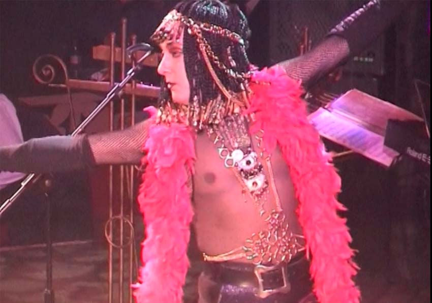 A person performing in a venue